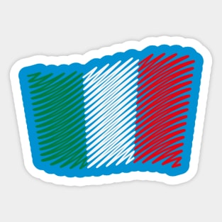 Flag Of Italy / Tricolor (Scribble) Sticker